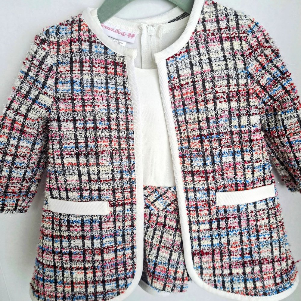 Bonnie Baby 2 piece dress w/jacket 3/6 mo Infant